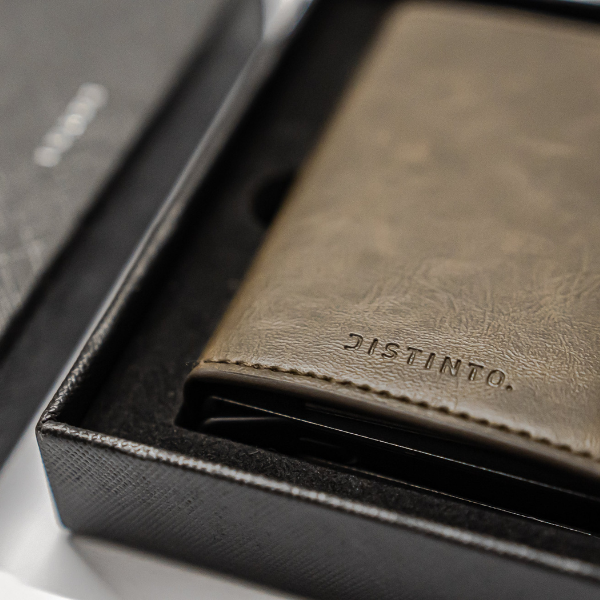 Premium PU Leather Pop-Up Card Holder Wallet with RFID Protection
