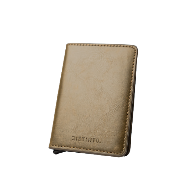 Premium PU Leather Pop-Up Card Holder Wallet with RFID Protection